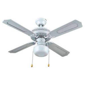 Ventilador blanco con luz modelo NERJA de BASTILIPO