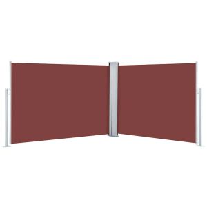 vidaXL toldo lateral retráctil marrón 120x1000 cm