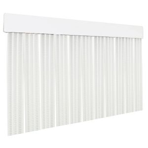 Cortina exterior o interior PVC  (210x90cm, transparente+filo blanco p16)