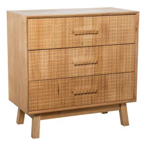 Comoda madera natural 3 cajones pino de nueva zelanda