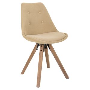Silla de madera color crema 48x44x47/84