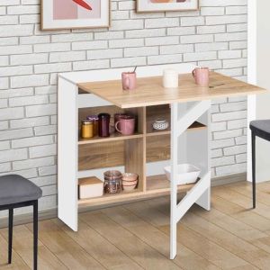 Mesa plegable bicolor edi 2-6 personas 150 x 80 cm