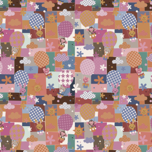 Papel pintado infantil multicolor alegre 60cm por 250cm