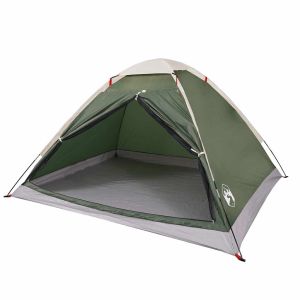 vidaXL tienda de campaña iglú para 2 personas impermeable verde