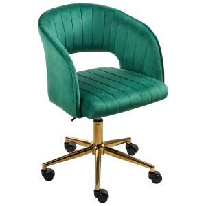 Silla de escritorio katonah terciopelo verde