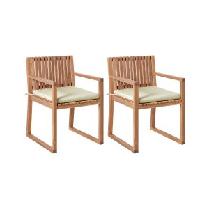 Silla de jardín marrón claro sassari premium