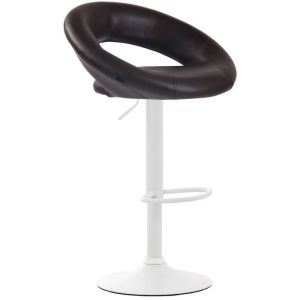 Taburete de bar moderno - polipiel marrón 80-101 cm