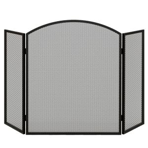 Salvachispas de chimenea 96x1.2x62 cm acero, metal Homcom