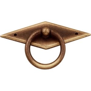 Tirador anillo 89mm bronce mate, lote de 12
