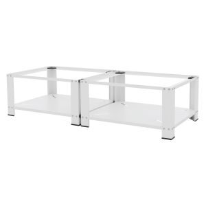 Set de 2 lavadoras de pedestal acero blanco