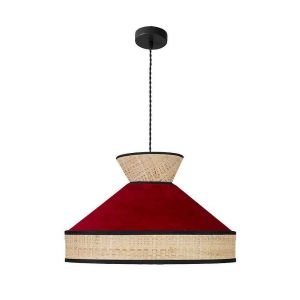 CoLGante fabrizio 1xE27 natural/rojo regx50x50 cm