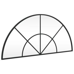 vidaXL espejo de pared arco de hierro negro 80x40 cm