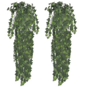 vidaXL planta artificial hiedra 2 unidades 90 cm