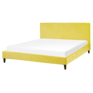 Cama terciopelo fitou 160 x 200 cm amarillo