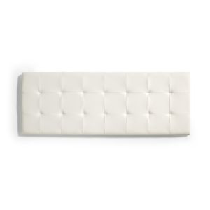 Cabecero de cama 140 capitone cuadros polipiel 152x57x5cm blanco