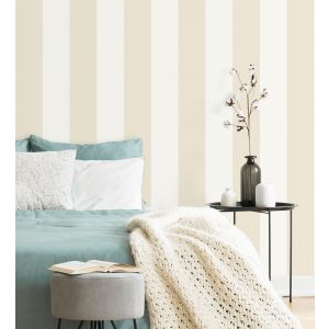 Papel pintado gaulan  de rayas beige  5.33m²