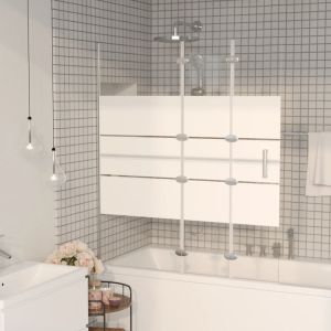 Mampara de ducha plegable esg blanco 120x140 cm