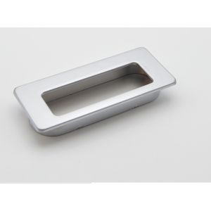 Tirador para mueble rectangular de zamac 83x36 mm cromo mate