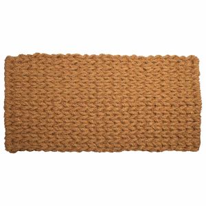 Felpudo de cuerda de coco marrón 120x60x3
