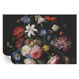 Murales autoadhesivos flores con insectos 104x152 tulup