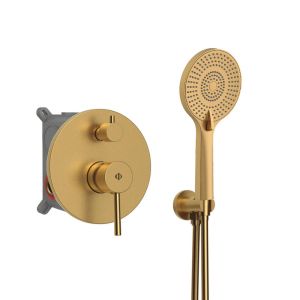 Kit de ducha empotrable sirio monomando oro - gme
