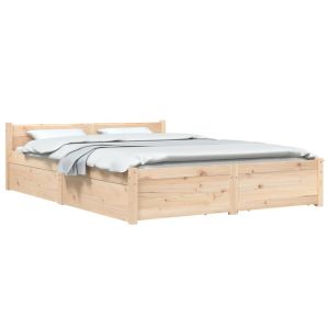 vidaXL estructura de cama con cajones doble 135x190 cm