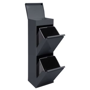 Arregui top cr224-b cubo de basura y reciclaje de acero 2 x 17 l (34 l)