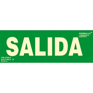 Señal salida PVC 30x10cm rd12104