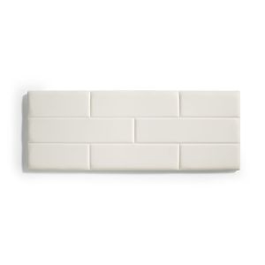 Cabecero de cama 160 muro ladrillos de polipiel 162x57x5cm blanco
