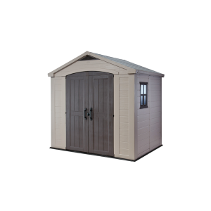 Caseta de exterior factor 8x6 de keter. 256.5x182x243 cm - marrón