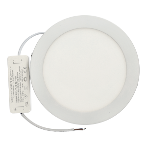 Downlight LED 12w redondo, superficie luz blanca neutra 4200k, aro blanco