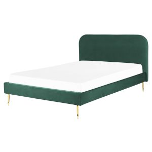 Cama terciopelo flayat 160 x 200 cm verde esmeralda