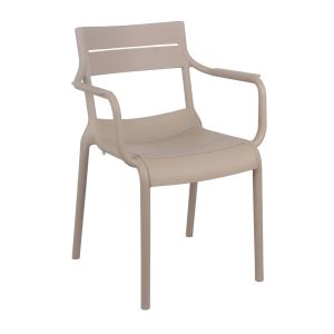 Oviala - sillón de terraza de plástico beige