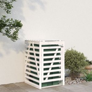 Cobertizo para cubos de basura madera pino blanco 84x90x128,5cm es5757