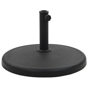 vidaXL base de sombrilla redonda de poliresina negra 19 kg