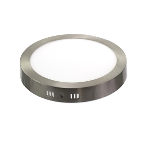 Downlight LED 18w redondo, superficie luz neutra 4200k, color acero