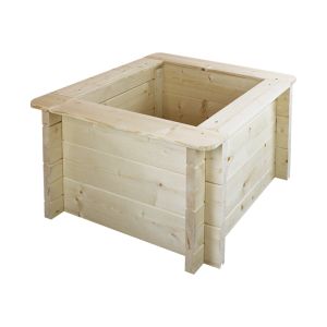 Jardinera elevada de madera - 58x58xh35cm - Timbela m616