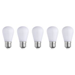 Paquete de 5 bombillas LED blancas E27 party bulb