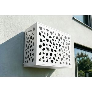 Cubierta de aire acondicionado aneto sunny de aluminio blanco con panel inf