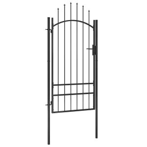 vidaXL puerta de jardín woerden acero 1x2 m negro
