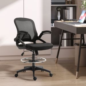 Silla oficina elevable 64 x 60 x 106-126 cm negra