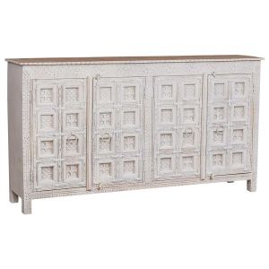 Aparador de madera blanco 186x40x102