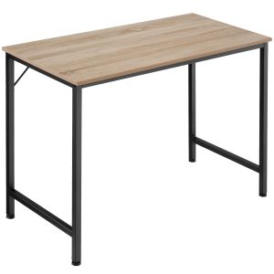 Escritorio estilo industrial estructura de acero 100 cm madera clara