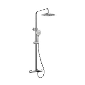 Conjunto de ducha termostatica round elite redondo cromo 250mm antical