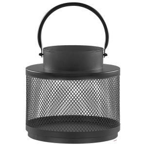 Linterna yamdena 24 cm metal negro