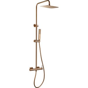 Conjunto ducha monomando firenze oro rosa cepillado [ imex® ]