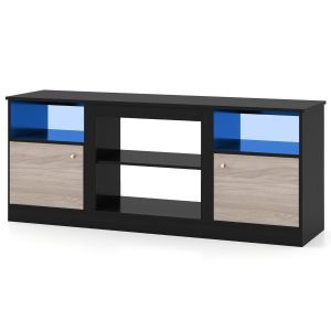 Mueble de tv con iluminación LED ergonómica para televisores