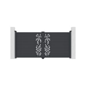 Puerta corredera folya 3x1,40 m + motor hicker b200