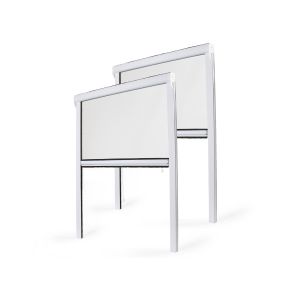 Pack 2 mosquiteras enrollables para ventana 80x130 cm - PVC blanco