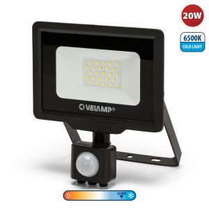 PADLIGHT5, Proyector LED SMD 20W IP44, negro 6500K. Con IR